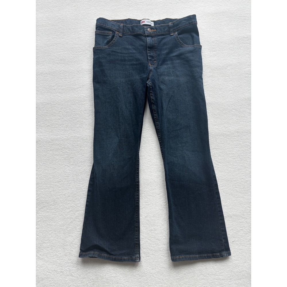 Wrangler Classic Boot Jeans Kids Size 16 Husky Dark Wash Stretch Denim